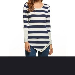 Blue and white stripe shirt